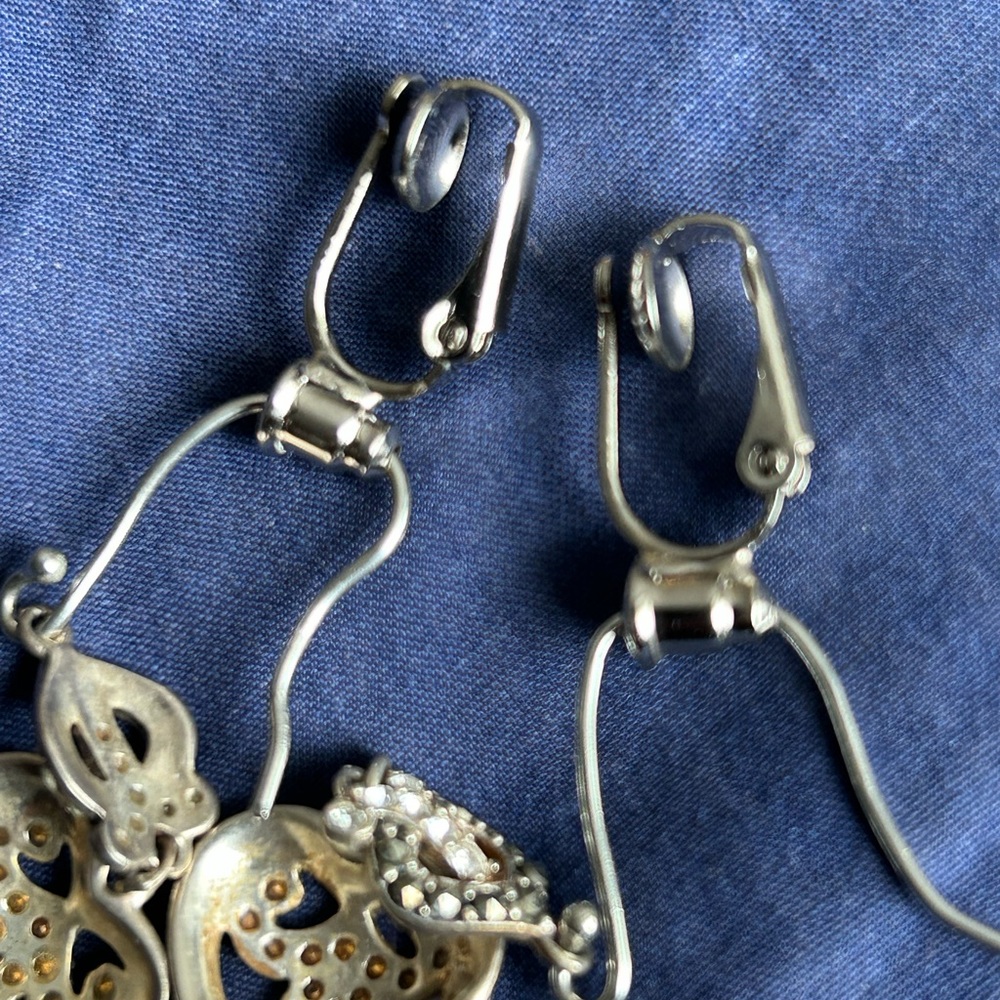 Vintage 925 silver dangly earrings - Picture 3 of 6